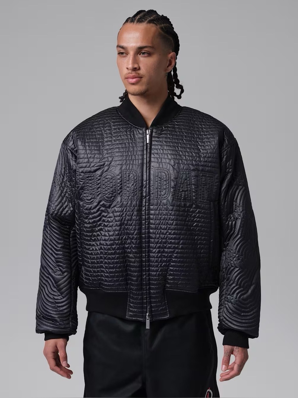 Nike Air Jordan Flight Men's Nylon Varsity Jacket Black XL $300